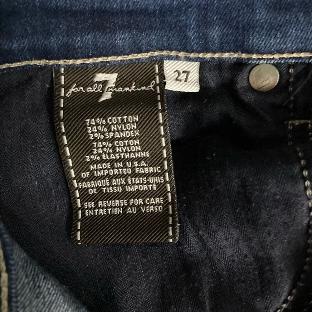 7 For‎ All Mankind Women’s Size 27 Blue Ankle Skinny Jeans - Picture 6 of 9